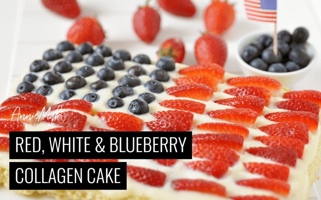 Red, White, and Blueberry Collagen, Keto-Friendly and Gluten-Free Cake
