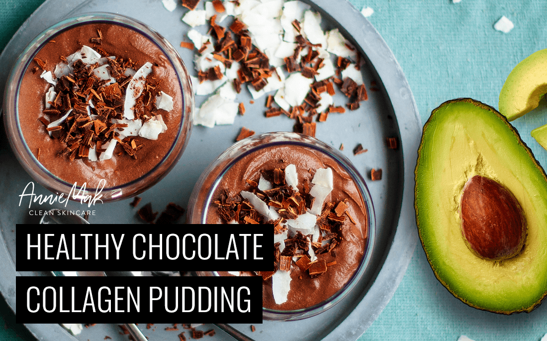 healthy chocolate collagen pudding